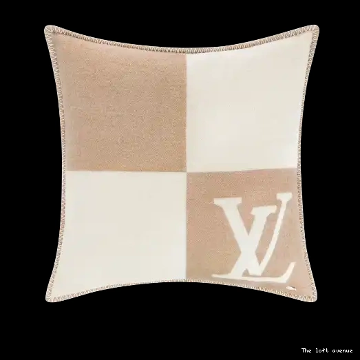 THROW CUSTOM CHECKMATE WOOL LV PILLOW 0619
